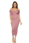 Giving You The Cold Shoulder Maxi Dress