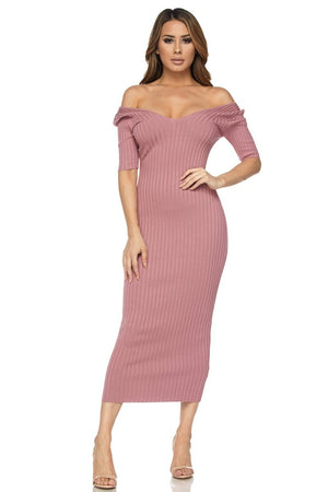 Giving You The Cold Shoulder Maxi Dress