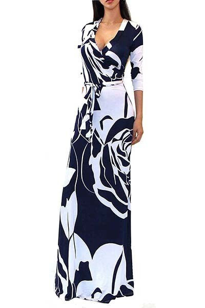 Goddess Wrap Maxi Dress