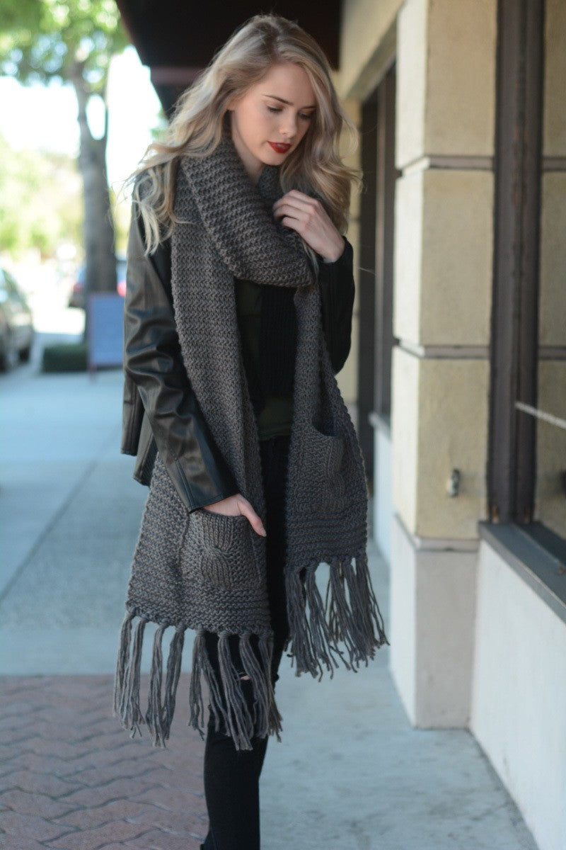 Goddess Chunky Scarf (Grey)