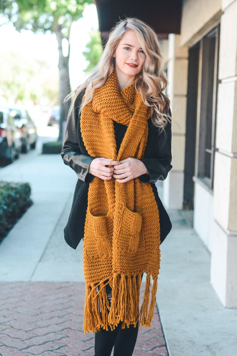 Goddess Chunky Scarf (Mustard)
