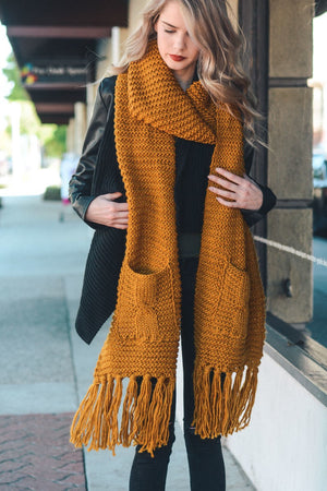 Goddess Chunky Scarf (Mustard)